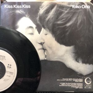 Yoko Ono John Lennon Kiss Kiss Kiss/Just Like Starting Over Vinyl 45 Record '80